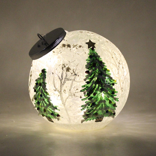 Christmas Tree - Crackle Glass Ornament