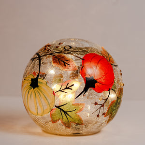 Pumpkin Patch - Crackle Glass Orb