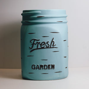 Aqua - Mason Jar Planter