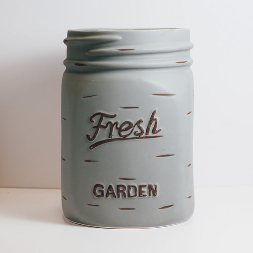 Steel Gray - Mason Jar Planter