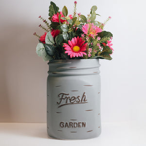 Steel Gray - Mason Jar Planter