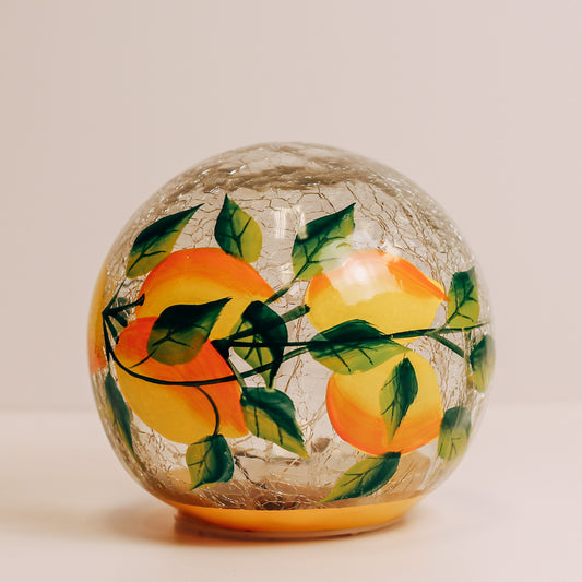 Lemon - Crackle Glass Orb