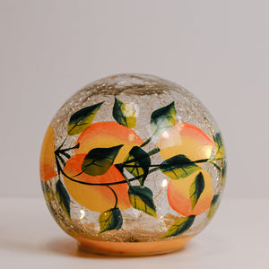 Lemon - Crackle Glass Orb