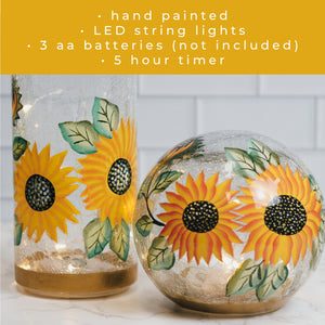 Sunflower - LED Glass Pillar