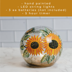 Sunflower - LED Glass Orb