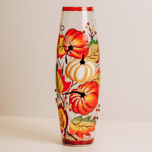 Pumpkin Patch - Crackle Glass Vase