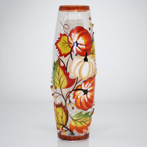 Pumpkin Patch - Crackle Glass Vase
