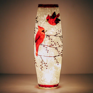 Cardinal - Crackle Glass Vase