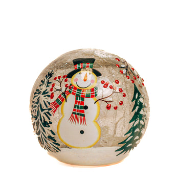 Frosty Vines - Crackle Glass Orb