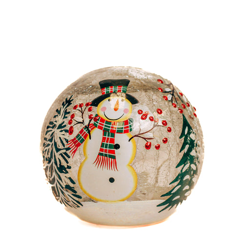 Frosty Vines - Crackle Glass Orb