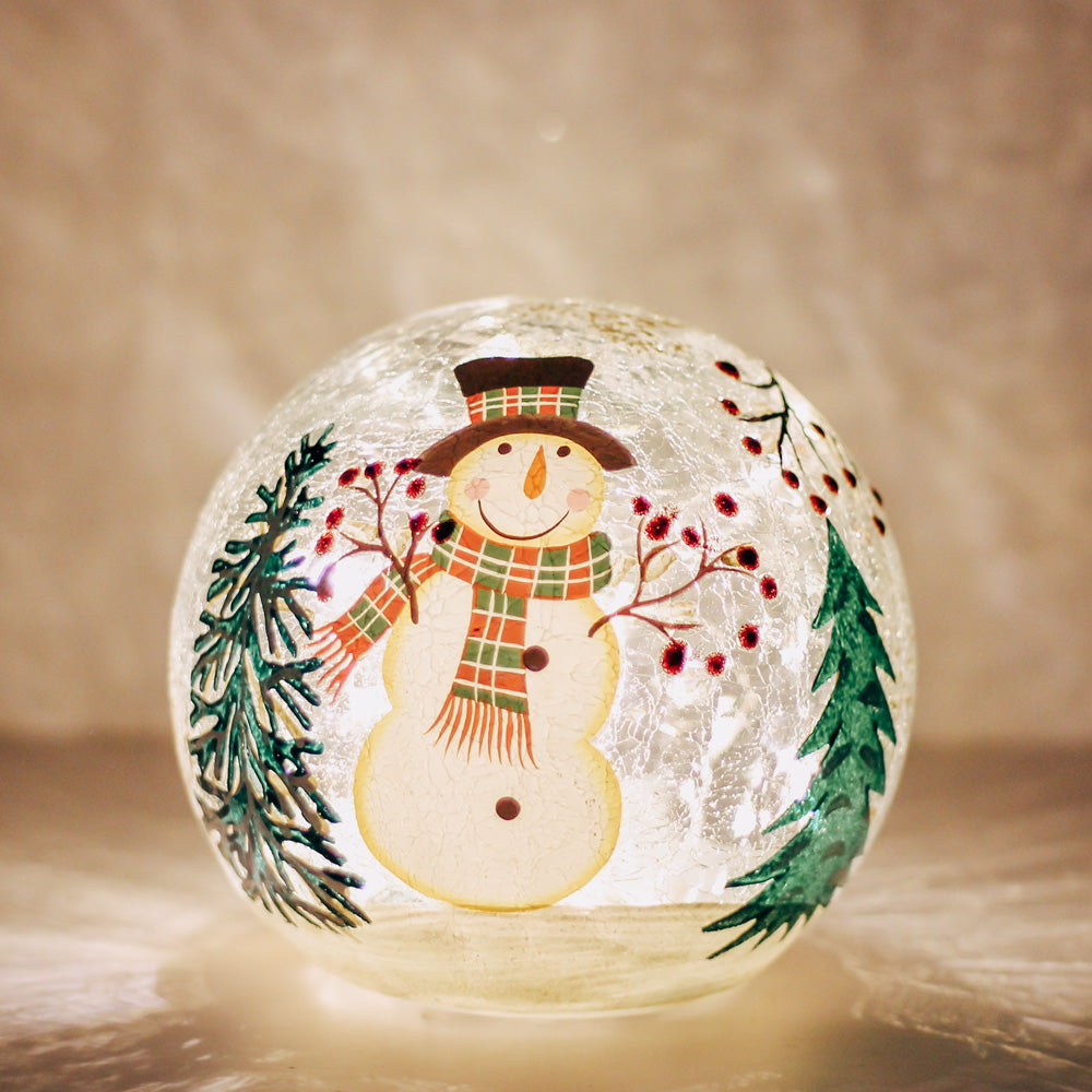 Frosty Vines Crackle Glass Orb | A Cheerful Giver