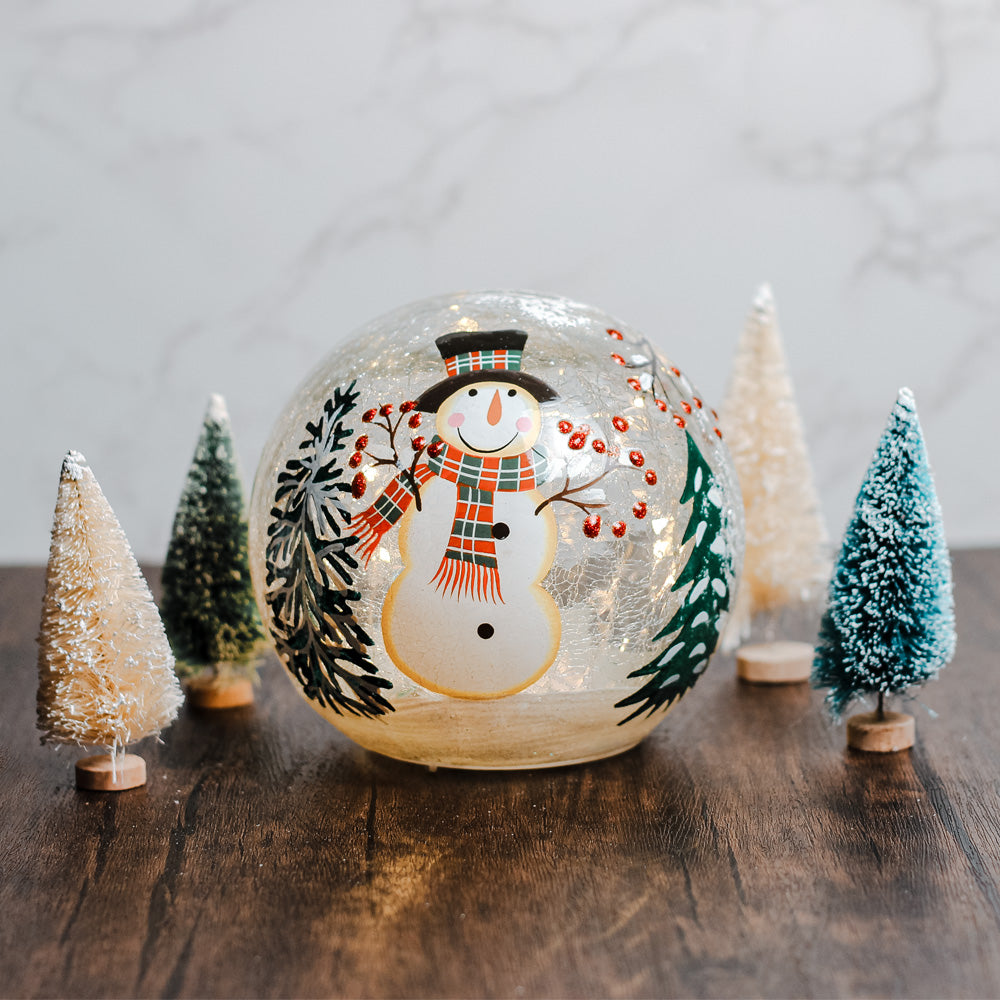 Frosty Vines Crackle Glass Orb | A Cheerful Giver