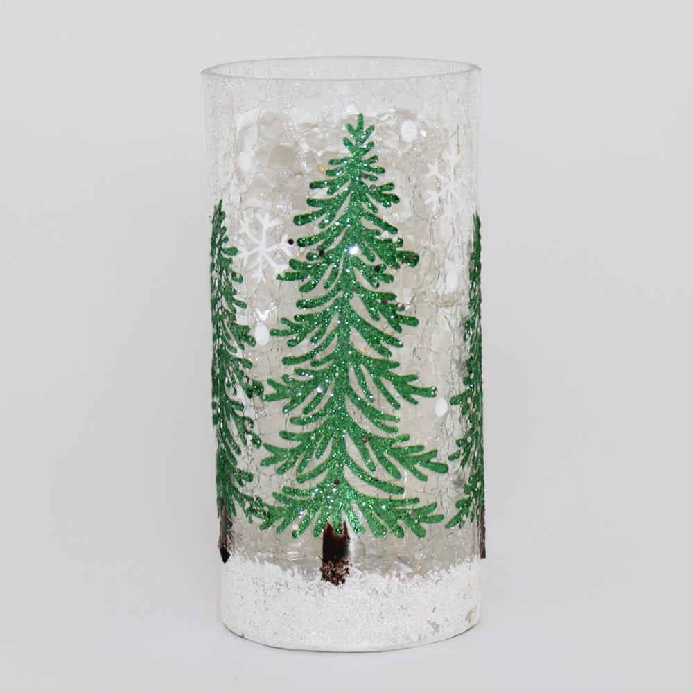 Shimmer Tree - Crackle Glass Pillar