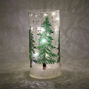 Shimmer Tree - Crackle Glass Pillar