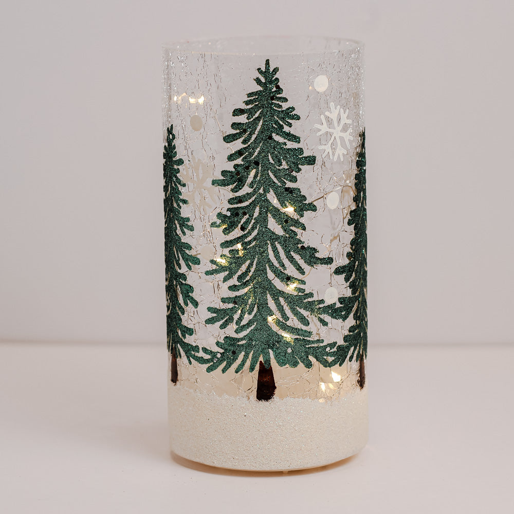 Shimmer Tree - Crackle Glass Pillar