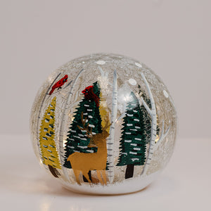 Golden Deer - Crackle Glass Orb