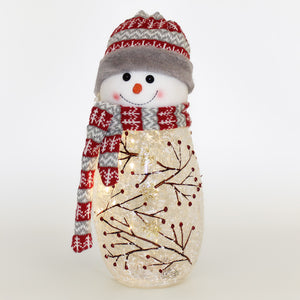 Vine Snowman with Winter Set Plush Red