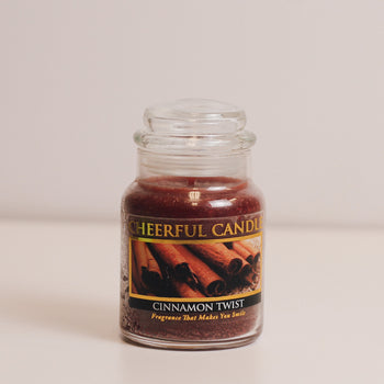 Cinnamon Twist Scented Candle - 6 oz, Single Wick, Cheerful Candle