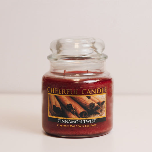 Cinnamon Twist Scented Candle -16 oz, Double Wick, Cheerful Candle