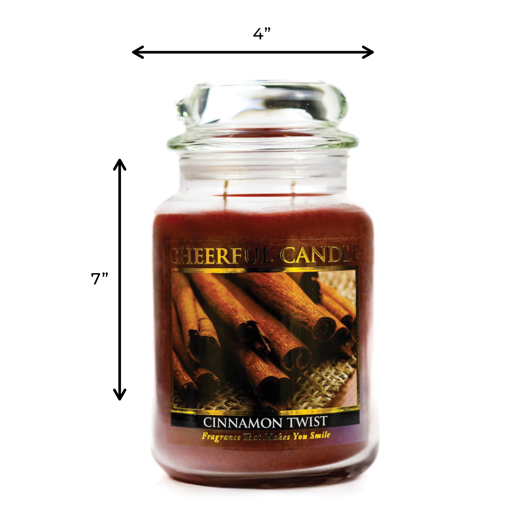 Cinnamon Twist Scented Candle -24 oz, Double Wick, 135-hour burn