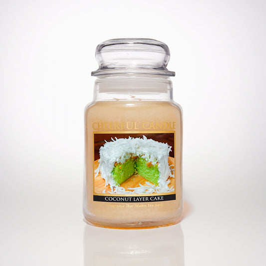 Coconut Layer Cake Scented Candle -24 oz, Double Wick, Cheerful Candle