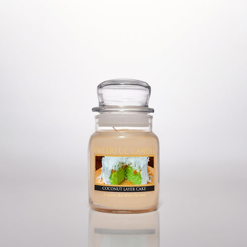 Coconut Layer Cake Scented Candle - 6 oz, Single Wick, Cheerful Candle