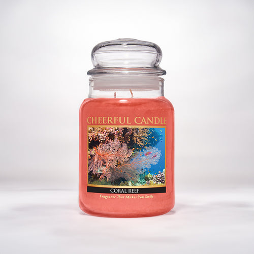 Coral Reef Scented Candle -24 oz, Double Wick, Cheerful Candle