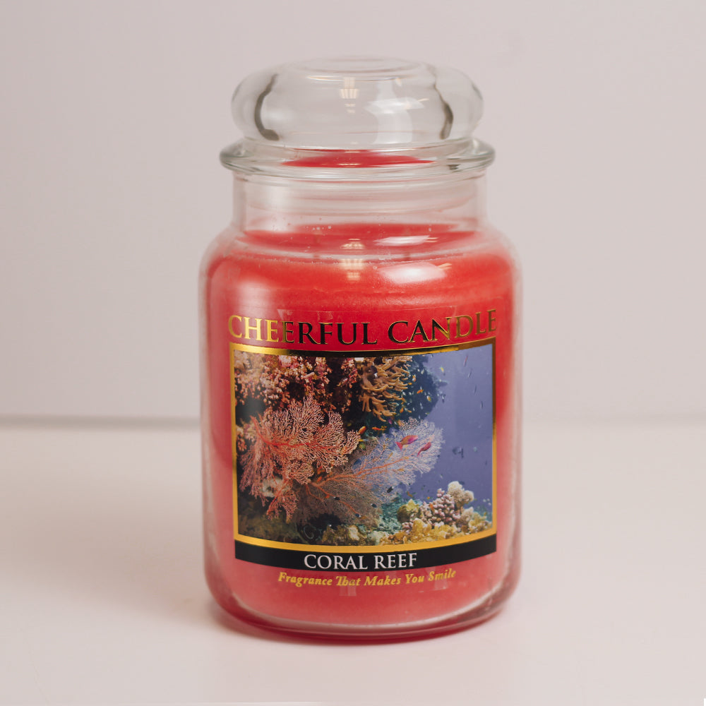 Coral Reef Scented Candle -24 oz, Double Wick, Cheerful Candle