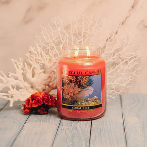 Coral Reef Scented Candle -24 oz, Double Wick, Cheerful Candle