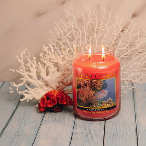 Coral Reef Scented Candle -24 oz, Double Wick, Cheerful Candle