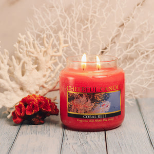 Coral Reef Scented Candle -16 oz, Double Wick, Cheerful Candle