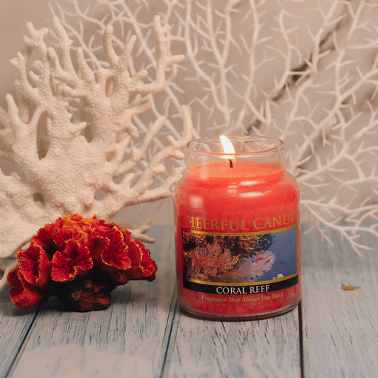 Coral Reef Scented Candle - 6 oz, Single Wick, Cheerful Candle