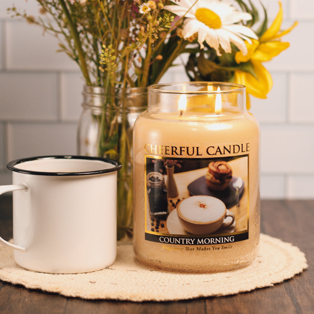 Country Morning Scented Candle -24 oz, Double Wick, Cheerful Candle