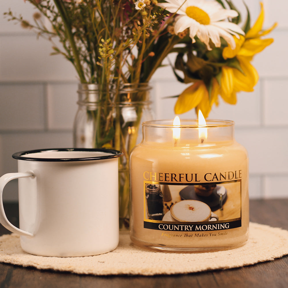 Country Morning Scented Candle -16 oz, Double Wick, Cheerful Candle