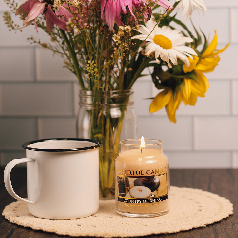 Country Morning Scented Candle - 6 oz, Single Wick, Cheerful Candle