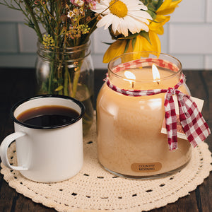 Country Morning - 34 oz, Double Wick, Papa Jar