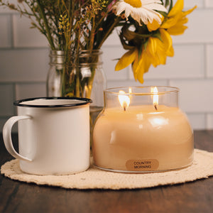 Country Morning Scented Candle - 22 oz, Double Wick, Mama Jar