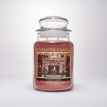 Cozy Cabin Scented Candle -24 oz, Double Wick, Cheerful Candle
