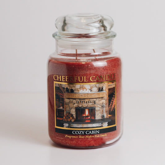 Cozy Cabin - 24 oz Cheerful Candle