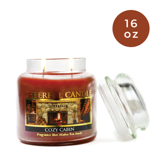 Cozy Cabin - 16 oz Cheerful Candle