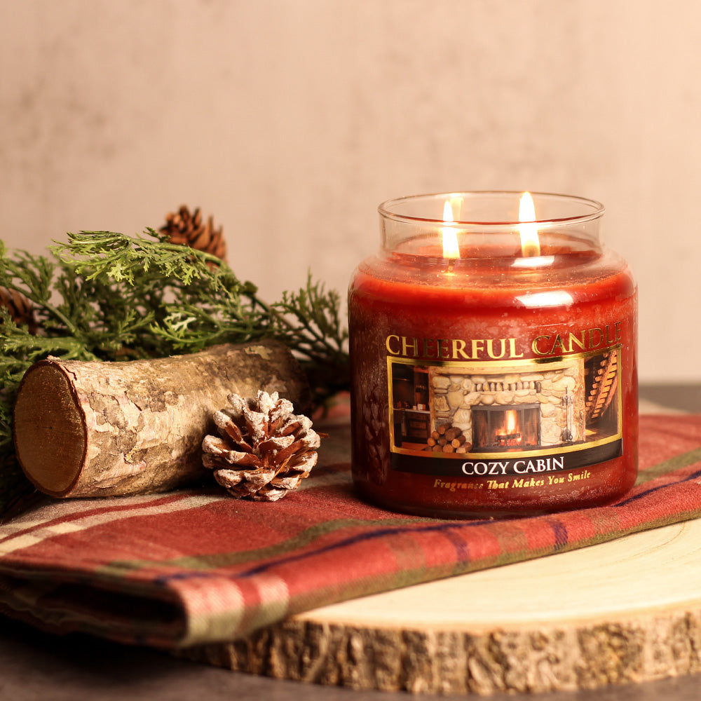 Cozy Cabin - 16 oz Cheerful Candle