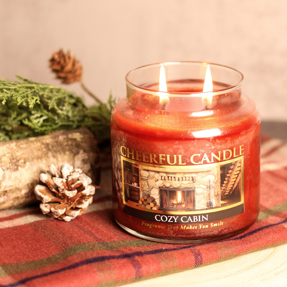 Cozy Cabin - 16 oz Cheerful Candle
