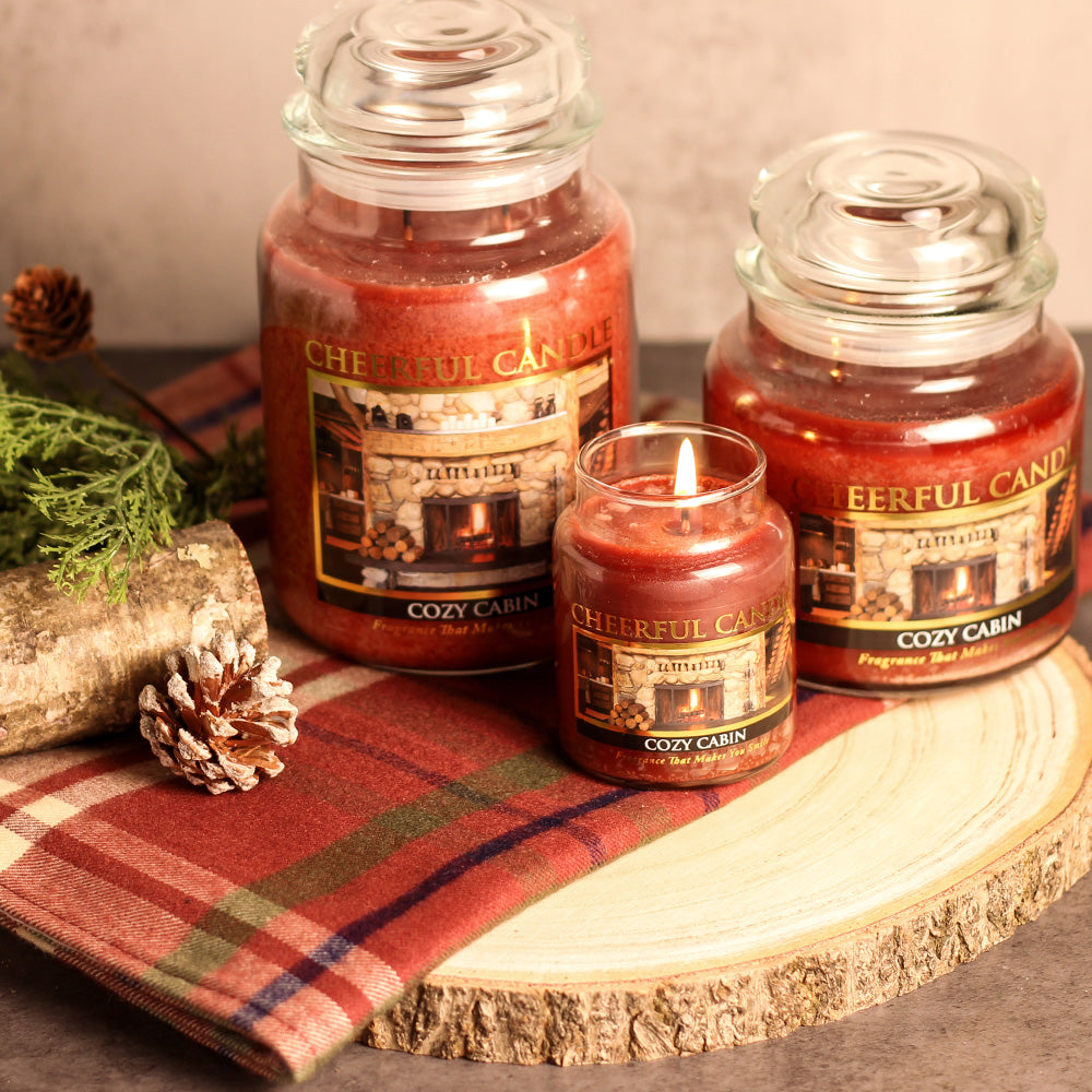 Cozy Cabin - 16 oz Cheerful Candle