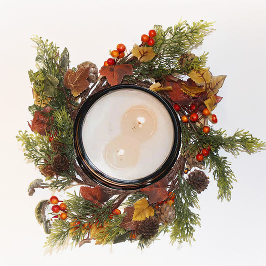 Berry Maple Pinecone - Candle Ring