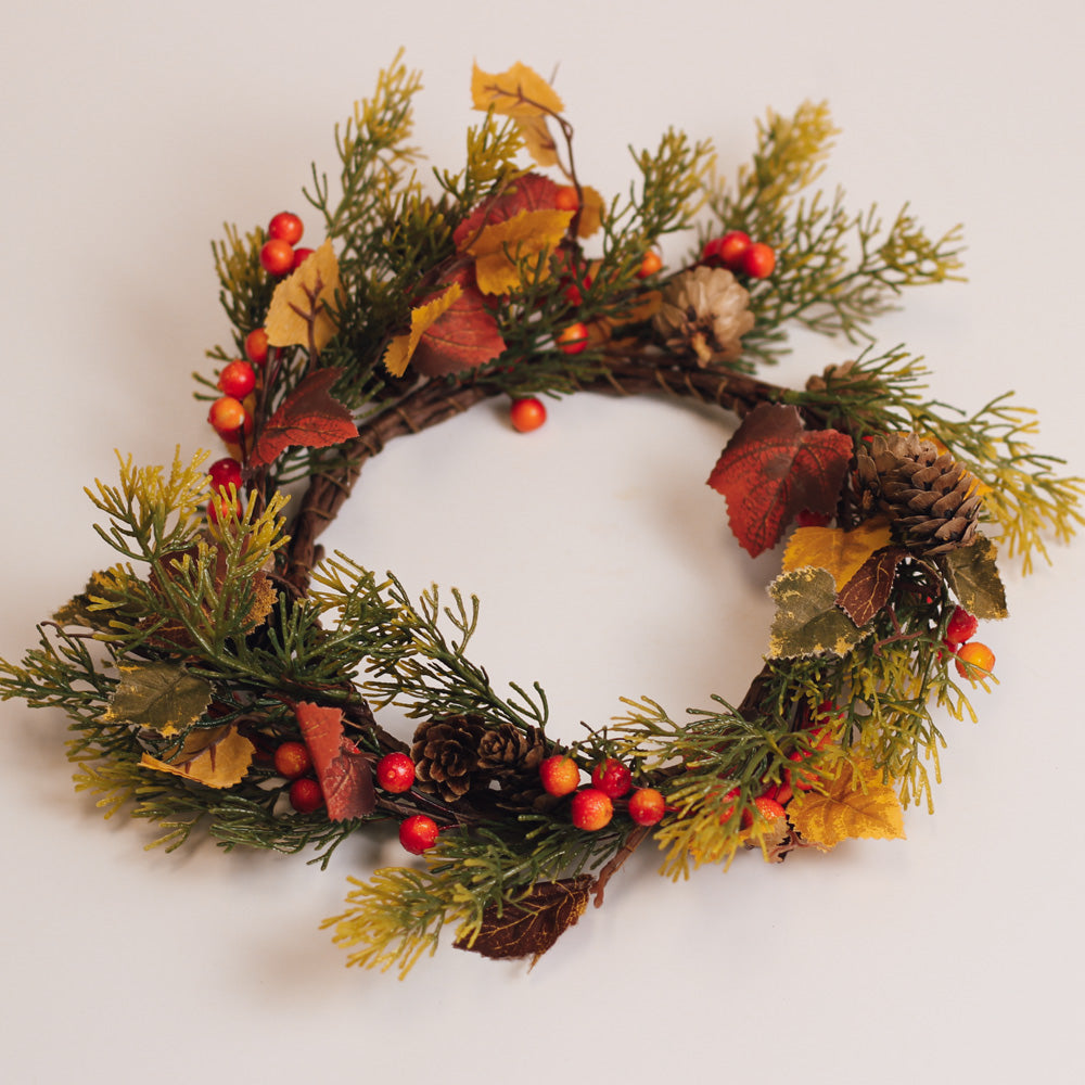 Berry Maple Pinecone - Candle Ring