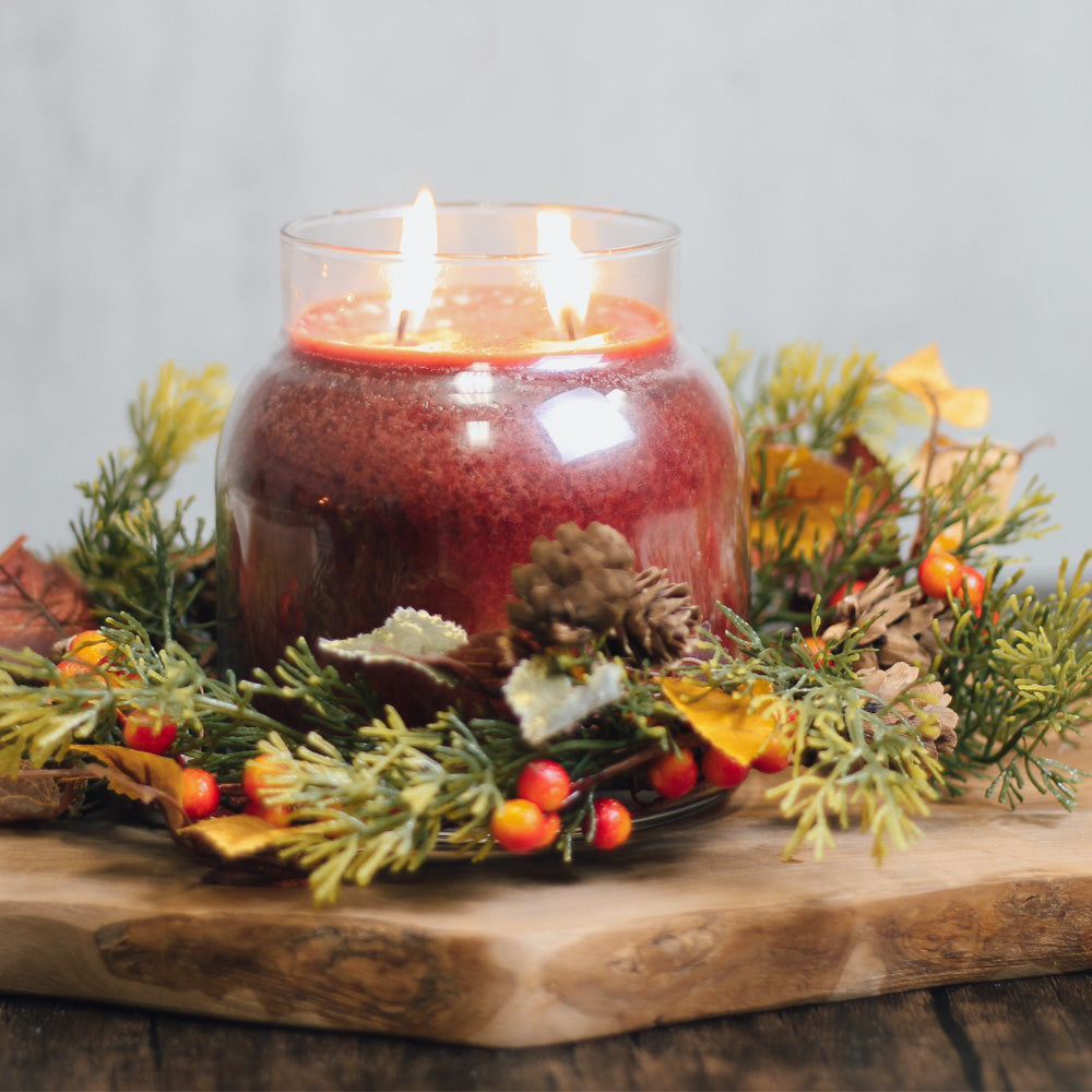 Berry Maple Pinecone - Candle Ring