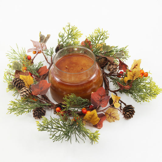 Berry Maple Pinecone - Candle Ring
