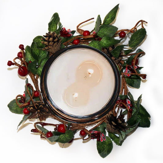 Winter Berry Pine - Candle Ring