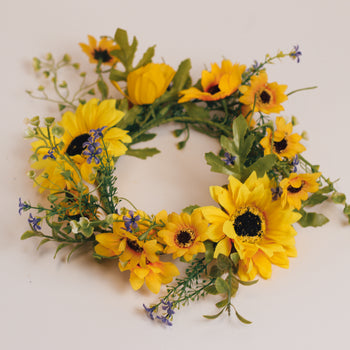 Sunflower Wreath - Candle Ring