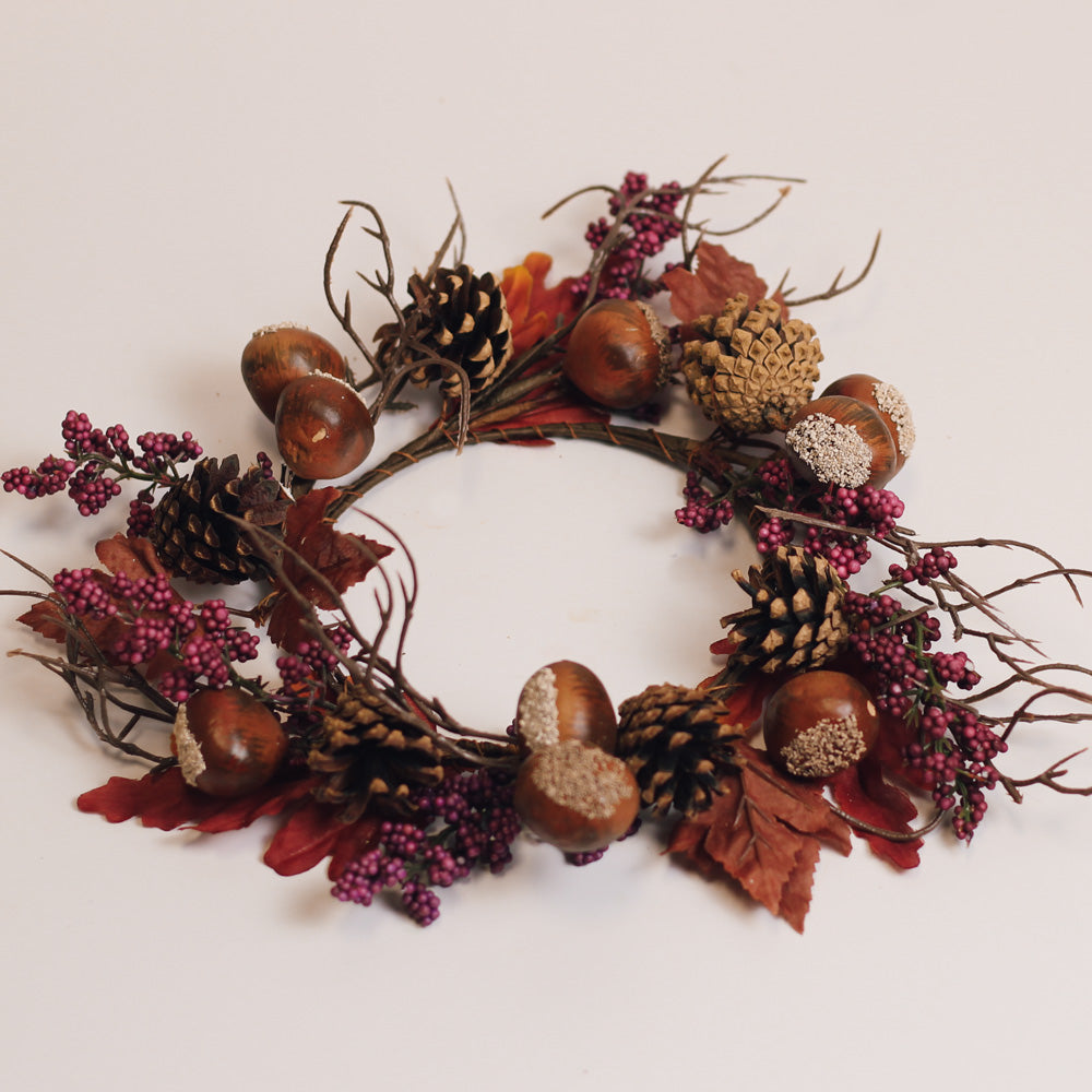 Harvest Acorns & Branches - Candle Ring